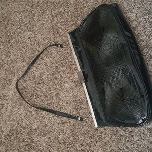 Black snake print purse